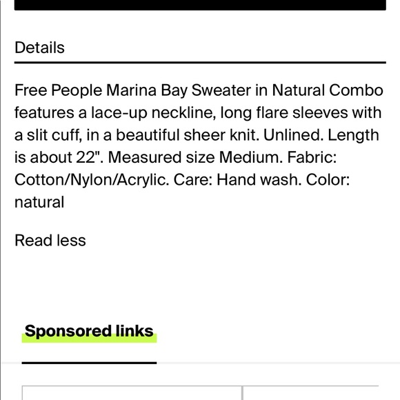 New Free People Boho Top NWT Medium - Picture 11 of 11